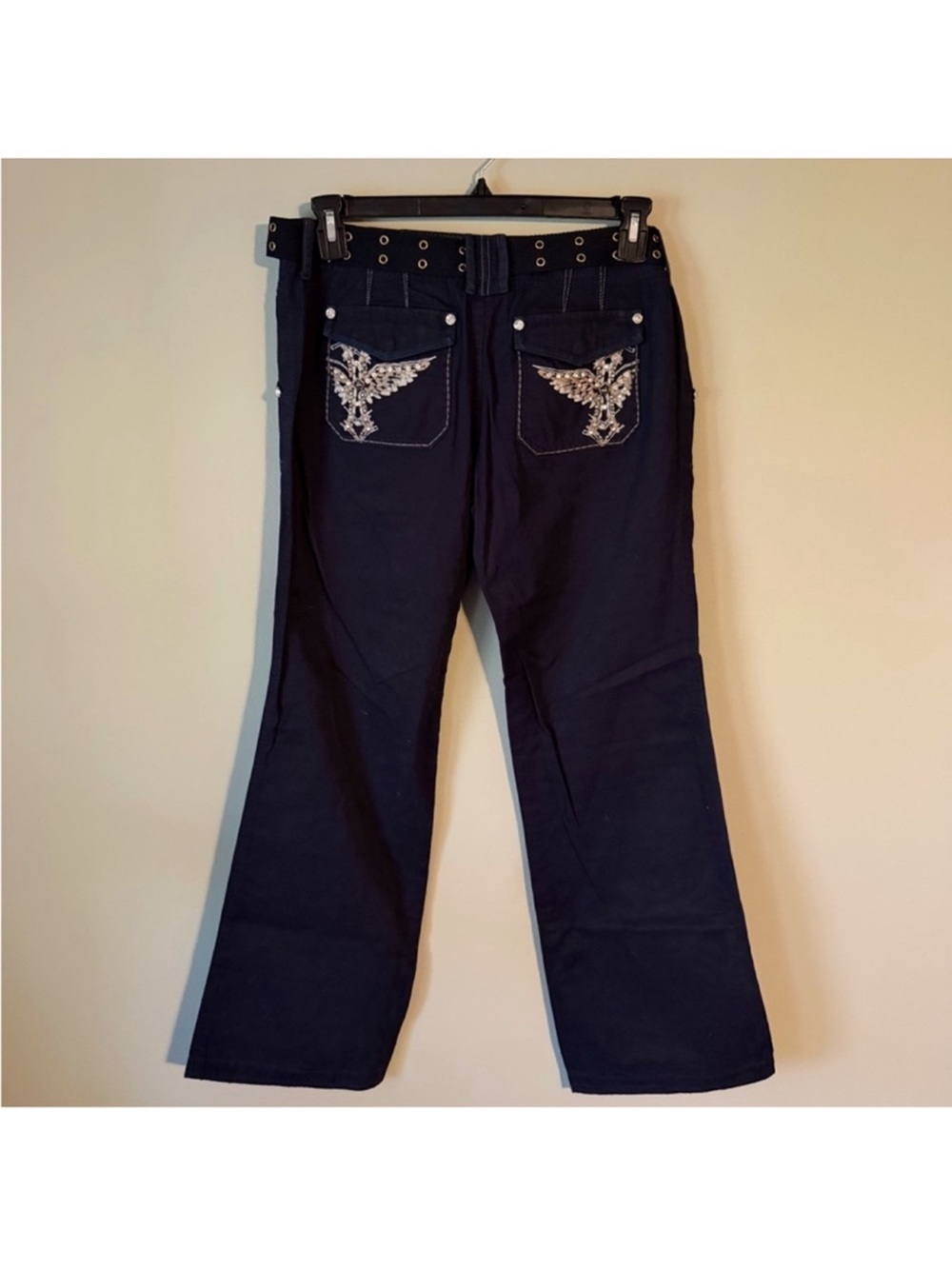 New With Tags Hard To Find Miss Me Black Goth Pants Size Large 32-1/2” Inseam